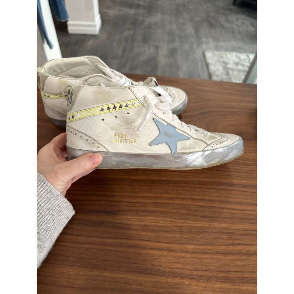 Golden Goose Mid Star Mixed Leather Sneakers Size 40(10) - Picture 8 of 12